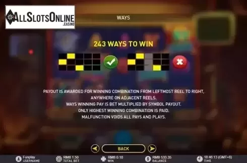 Ways to win screen
