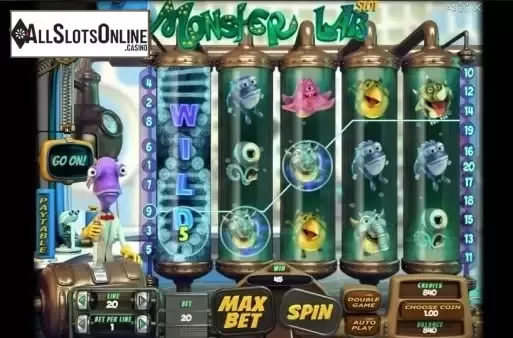 Wild Win screen. Monster Lab from Evoplay Entertainment