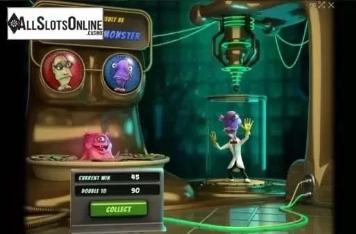 Risk (Double up) game screen. Monster Lab from Evoplay Entertainment