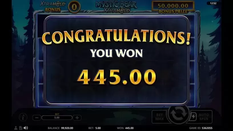 Mystic Bear XtraHold slot screenshot 5