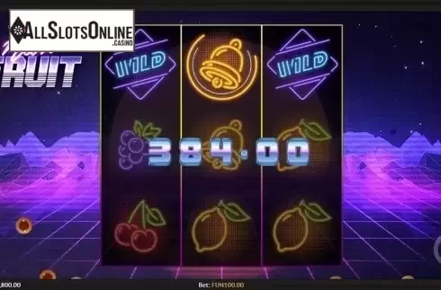 Wild win screen. Neon Fruit from 1X2gaming