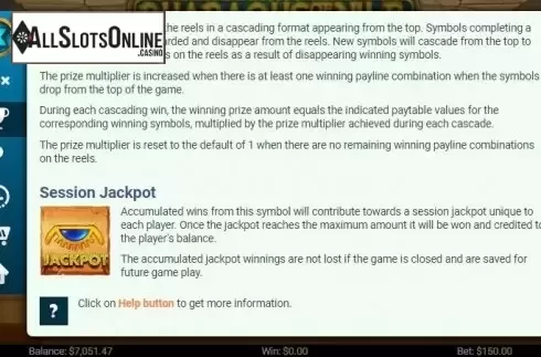 Paytable 4. Pharaons of the Nile from Mobilots