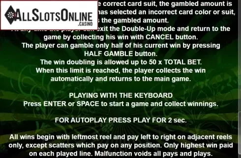 Paytable 4. Pick The Pig from Casino Technology