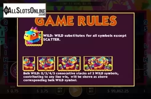 Paytable 2. Pinata from KA Gaming