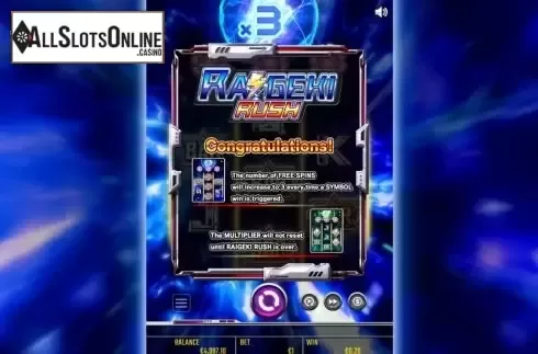 Free Spins 1. Raigeki Rising X30 from JTG