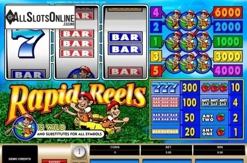 Reels screen. Rapid Reels from Microgaming