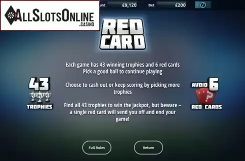 Rules. Red Card from Gluck Games