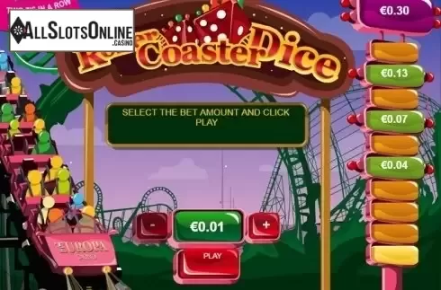 Screen 1. Roller Coaster Dice from Playtech