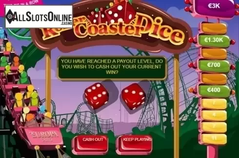 Screen 4. Roller Coaster Dice from Playtech