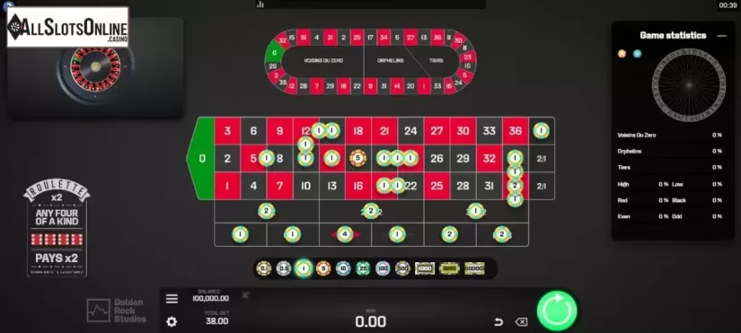 Game Screen 2. Roulette X2 from Golden Rock Studios