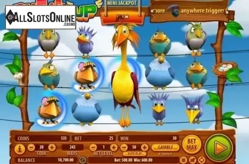 Wild Win screen. Ruffled Up from Habanero