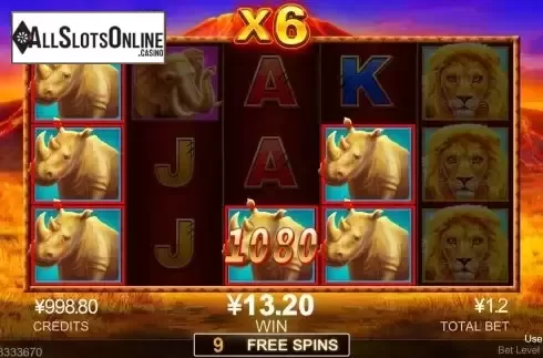 Free Spins Gameplay Screen