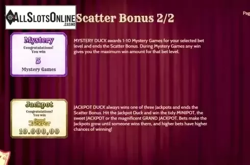 Scatter bonus screen 2