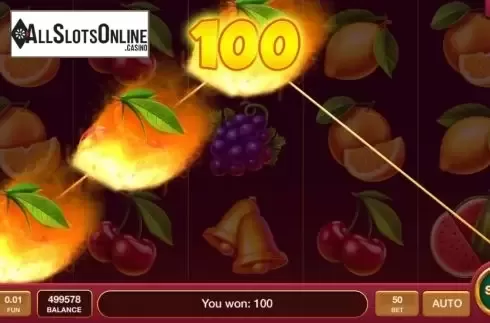 Win screen. Searing Hot from InBet Games