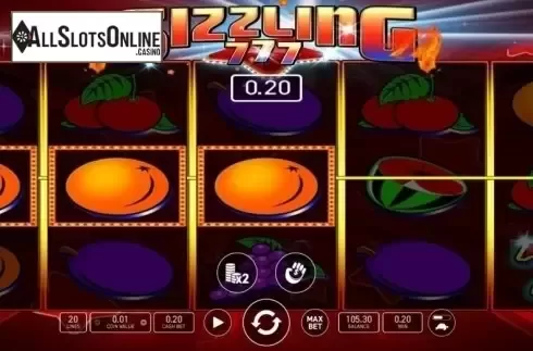 Win Screen. Sizzling 777 from Wazdan