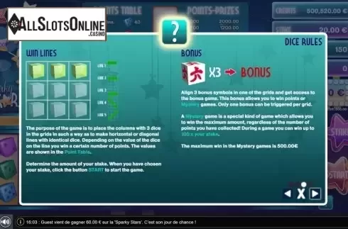 Features 2. Sparky Stars Dice from GAMING1