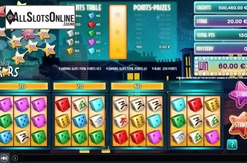 Win Screen 3. Sparky Stars Dice from GAMING1