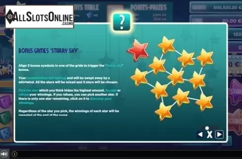 Features. Sparky Stars Dice from GAMING1