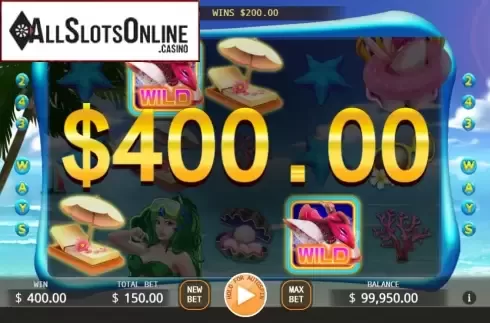 Win Screen. Sunny Bikini from KA Gaming