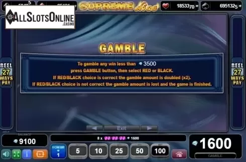 Features 2. Supreme Dice from EGT