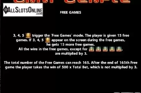 Paytable 2. Thai Temple from Casino Technology