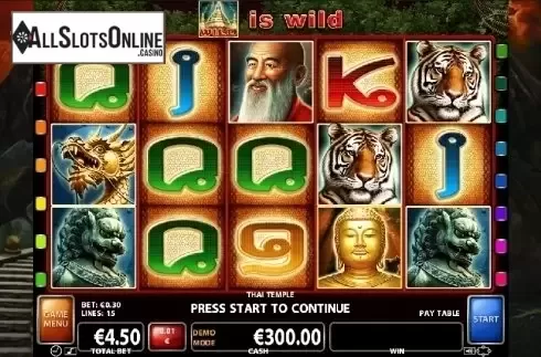 Game Workflow screen. Thai Temple from Casino Technology