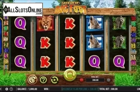 Main game. The Legend of Big Foot from Barcrest