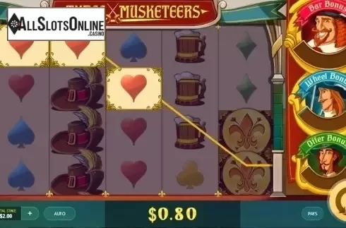 Screen 2. Three Musketeers (Red Tiger) from Red Tiger