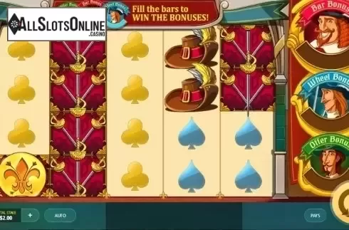 Screen 1. Three Musketeers (Red Tiger) from Red Tiger