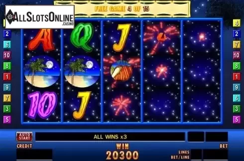 Win screen. Tropical Heat from Merkur