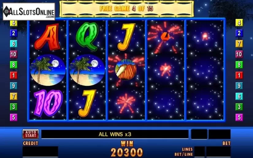 Win screen. Tropical Heat from Merkur