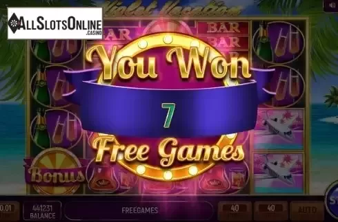 Free Spins Game screen