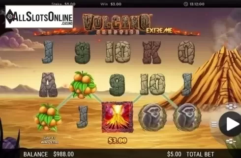 Win Screen. Volcano Eruption Extreme from NextGen