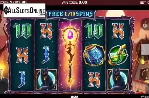Free Spins screen