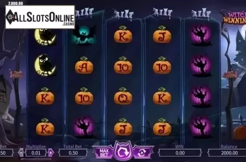 Reel Screen. Witch Winnings from Dream Tech