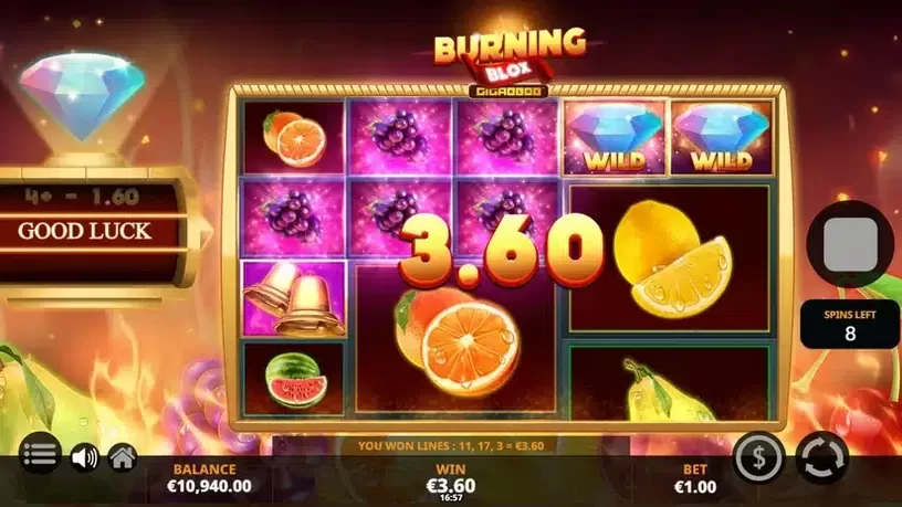 Burning Blox Gigablox slot screenshot 4
