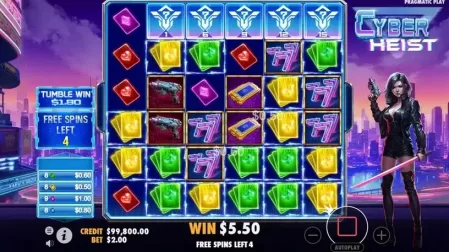 Cyber Heist slot screenshot 5