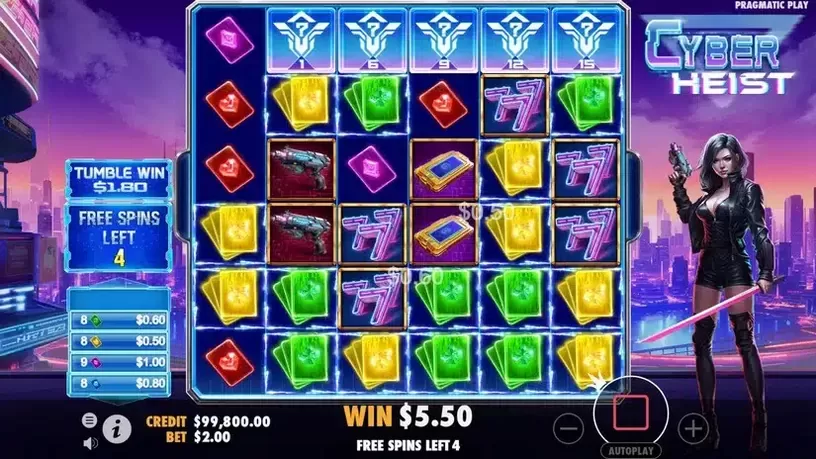 Cyber Heist slot screenshot 5
