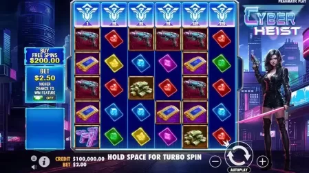 Cyber Heist slot screenshot 1