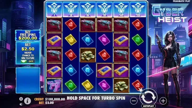 Cyber Heist slot screenshot 1