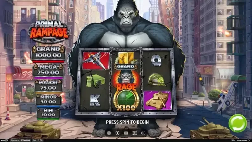 Primal Rampage slot screenshot 