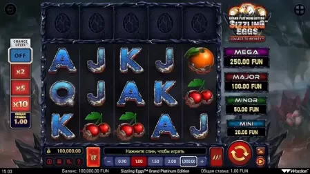 Sizzling Eggs™ Grand Platinum Edition slot screenshot 1