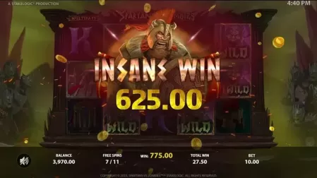 Spartans vs Zombies slot screenshot 6