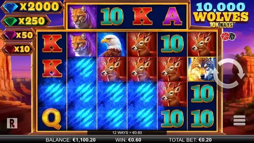10,000 Wolves 10K Ways slot screenshot 2