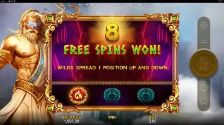 3 Powers of Zeus POWER COMBO slot screenshot 2