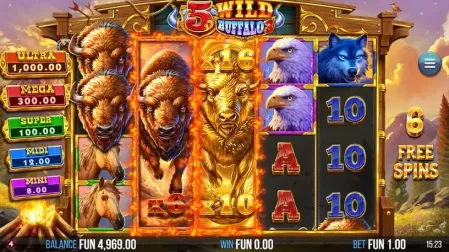 5 Wild Buffalo 3 slot screenshot 5