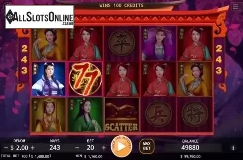 Win Screen. 7 Heroines from KA Gaming