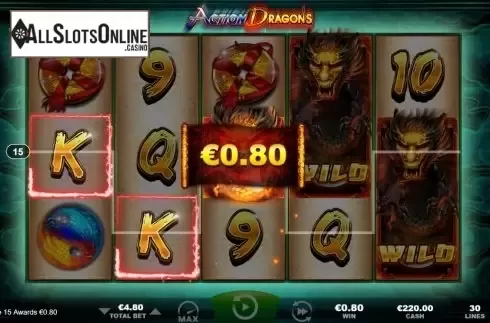 Win Screen 2. Action Dragons from Ainsworth