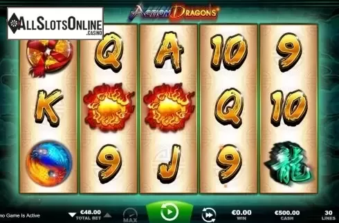 Reel Screen. Action Dragons from Ainsworth