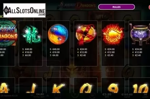 Symbols . Action Dragons from Ainsworth